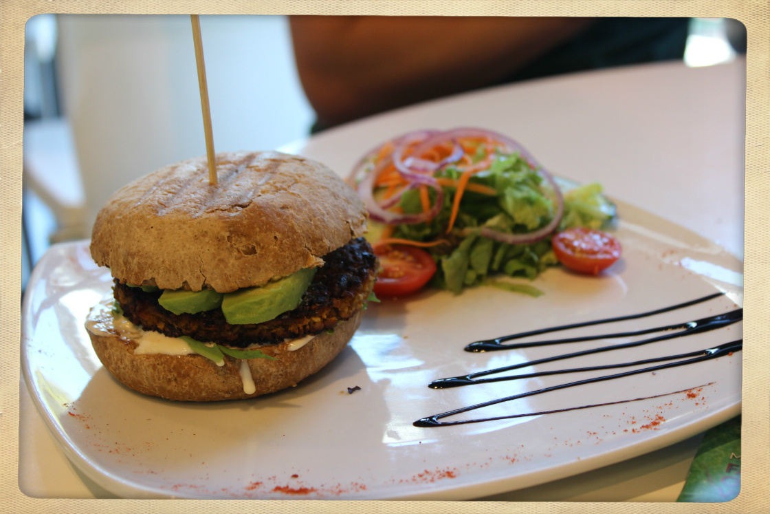 veggie burger from Wellness Warehouse, Cape Town
