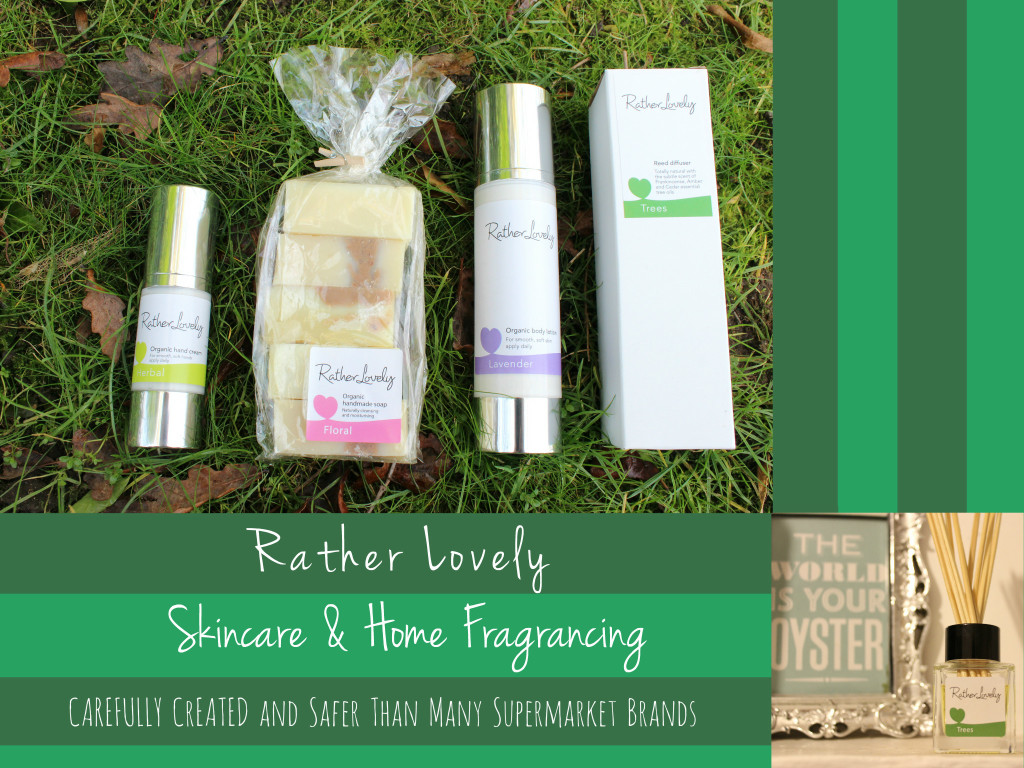 review of rather lovely skincare and natural home fragrancing uk